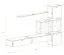 Wohnwand im schlichten Design Balestrand 290, Farbe: Schwarz - Abmessungen: 200 x 310 x 40 cm (H x B x T), mit genügend Stauraum