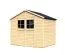 Holz-Gartenhaus 1,82 x 2,39 Meter (inkl. Dach) | Natur | Satteldach Abbildung