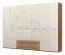 272 cm breiter Kleiderschrank mit 7 Türen, 8 Fächern und 2 Schubladen | Farbe: Beige | Tiefe: 56 cm Abbildung