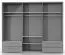 Kleiderschrank | 6 Drehtüren | 4 Schubladen | 5 Fächer | mit 3 Kleiderstangen | 277 cm breit | Farbe: Weiß Abbildung
