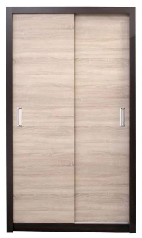100 cm breiter Kleiderschrank mit 6 Fächern und 2 Türen | Farbe: Sonoma Eiche Abbildung