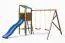 Kinderspielturm / Spielanlage Anton inkl. Doppelschaukel und Wellenrutsche FSC®