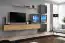 Wohnwand mit zwei TV-Unterschränken Balestrand 303, Farbe: Eiche Wotan / Grau - Abmessungen: 200 x 310 x 40 cm (H x B x T), mit Push-to-open Funktion