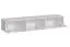 Wohnwand im eleganten Design Balestrand 200, Farbe: Grau / Weiß - Abmessungen: 160 x 330 x 40 cm (H x B x T), mit LED-Beleuchtung