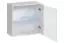 Wohnwand mit zwei Hängevitrinen Balestrand 220, Farbe: Weiß / Eiche Wotan - Abmessungen: 160 x 320 x 40 cm (H x B x T), mit LED-Beleuchtung