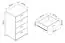 Schmale Kommode mit vier Schubladen Lowestoft 07, Farbe: Weiß - Abmessungen: 85 x 50 x 40 cm (H x B x T)