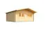 Ferienhaus F42 mit Vordach | 21,72 m² | 70 mm Blockbohlen | Naturbelassen | inkl. Fußboden & Doppelfenster Isolierverglast