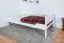 Einzelbett / Gästebett "Easy Premium Line" K1/s Voll, 90 x 200 cm Buche Vollholz massiv weiß lackiert