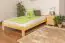 Kinderbett / Jugendbett Kiefer Vollholz massiv natur A8, inkl. Lattenrost - Abmessungen: 120 x 200 cm