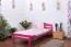 Kinderbett / Jugendbett "Easy Premium Line" K1/2n, Buche Vollholz massiv rosa lackiert - Maße: 90 x 200 cm