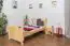 Kinderbett / Jugendbett Kiefer massiv Vollholz natur 91, inkl. Lattenrost - Abmessung 90 x 200 cm