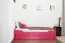 Einzelbett / Gästebett "Easy Premium Line" K1/1h inkl. 2. Liegeplatz und 2 Abdeckblenden, 90 x 200 cm Buche Vollholz massiv Rosa