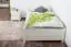 Einzelbett / Gästebett Kiefer massiv Vollholz weiß lackiert 78, inkl. Lattenrost - 100 x 200 cm