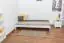 Einzelbett / Gästebett  Kiefer Vollholz massiv weiß lackiert A24, inkl. Lattenrost - Abmessung 90 x 200 cm 
