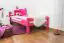 Einzelbett "Easy Premium Line" K1/2n, Buche Vollholz massiv rosa lackiert - Liegefläche: 90 x 200 cm