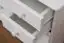 Schuhschrank 009 Kiefer massiv Vollholz weiß lackiert - Abmessung 62 x 90 x 40 cm (H x B x T)