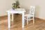 Stuhl Kiefer massiv Vollholz weiß lackiert Junco 246- Abmessung 95 x 44 x 49 cm