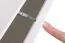 Schlichte Wohnwand Kongsvinger 26, Farbe: Grau Hochglanz / Eiche Wotan - Abmessungen: 160 x 330 x 40 cm (H x B x T), mit genügend Stauraum