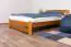 Kinderbett / Jugendbett Kiefer Vollholz massiv Eichefarben A7, inkl. Lattenrost - Abmessungen: 120 x 200 cm