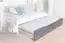 Bettkasten für Kinderbett / Jugendbett Hermann 01, Farbe: Weiß gebleicht / Grau, massiv - 90 x 190 cm (B x L)