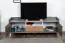 TV-Unterschrank Caranx 7, Farbe: Weiß / Eiche / Anthrazit - Abmessungen: 57 x 160 x 42 cm (H x B x T)