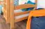 Etagenbett / Stockbett 90 x 190 cm für Kinder "Easy Premium Line" K17/n, Buche Massivholz Natur lackiert, teilbar