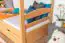 Etagenbett / Stockbett 90 x 200 cm für Kinder "Easy Premium Line" K17/n inkl. 2 Schubladen und 2 Abdeckblenden, Buche Massivholz Natur lackiert, teilbar