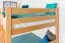 Etagenbett 120 x 190 cm für Erwachsene "Easy Premium Line" K24/n, Kopf- und Fußteil gerade, Buche Massivholz Natur lackiert, teilbar