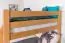 Etagenbett / Stockbett 120 x 190 cm "Easy Premium Line" K24/n, Kopf- und Fußteil gerade, Buche Massivholz Natur lackiert, teilbar