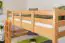 Stockbett 120 x 200 cm für Erwachsene "Easy Premium Line" K24/n, Kopf- und Fußteil gerade, Buche Massivholz Natur lackiert, teilbar