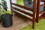 Etagenbett / Stockbett 160 x 200 cm "Easy Premium Line" K24/n, Kopf- und Fußteil gerade, Buche Massivholz Kirschfarben lackiert, teilbar