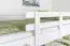Stockbett für Erwachsene "Easy Premium Line" K24/n, Kopf- und Fußteil gerade, Buche Vollholz massiv weiß lackiert - Liegefläche: 120 x 190 cm, teilbar