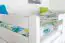 Etagenbett für Erwachsene "Easy Premium Line" K24/n, Kopf- und Fußteil gerade, Buche Vollholz massiv weiß lackiert - Liegefläche: 120 x 190 cm, teilbar