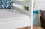 Etagenbett / Stockbett 140 x 200 cm "Easy Premium Line" K24/n, Kopf- und Fußteil gerade, Buche Massivholz weiß lackiert, teilbar