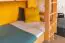 Hochbett mit Rutsche 80 x 190 cm, Buche Massivholz Natur lackiert, teilbar in zwei Einzelbetten, "Easy Premium Line" K25/n
