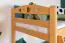 Stockbett mit Rutsche 80 x 200 cm, Buche Massivholz Natur lackiert, umbaubar in zwei Einzelbetten, "Easy Premium Line" K27/n