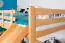 Großes Hochbett mit Rutsche 120 x 190 cm, Buche Massivholz Natur lackiert, umbaubar in ein Einzelbett, "Easy Premium Line" K31/n