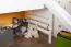 Großes weißes Hochbett mit Rutsche 120 x 190 cm, Buche Massivholz Weiß lackiert, umbaubar in ein Einzelbett, "Easy Premium Line" K31/n