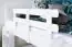 Großes weißes Hochbett mit Rutsche 140 x 190 cm, Buche Massivholz Weiß lackiert, umbaubar in ein Einzelbett, "Easy Premium Line" K31/n