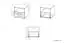 Nachtkommode Knoxville 18, Farbe: Kiefer Weiß / Grau - Abmessungen: 44 x 46 x 40 cm (H x B x T), mit 1 Schublade und 1 Fach