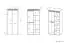 Drehtürenschrank / Kleiderschrank Ullerslev 01, Farbe: Kiefer weiß - Abmessungen: 200 x 92 x 55 cm (H x B x T), mit 2 Türen und 5 Fächern