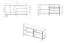 Kommode Kumpula 03, Farbe: Dunkelblau - Abmessungen: 85 x 160 x 40 cm (H x B x T), mit 2 Türen, 3 Schubladen und 2 Fächern