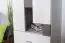 Jugendzimmer - Highboard "Emilian" 08, Kiefer gebleicht / Dunkelgrau - Abmessungen: 135 x 45 x 40 cm (H x B x T)
