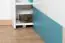 Kinderbett / Jugendbett Aalst 28, Farbe: Eiche / Weiß / Blau - Liegefläche: 90 x 200 cm