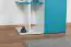 Jugendzimmer - Schrank Aalst 19, Farbe: Eiche / Weiß / Blau - Abmessungen: 190 x 60 x 40 cm (H x B x T)