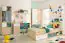 Kinderbett / Jugendbett Modave 11, Farbe: Eiche / Weiß / Grau - Liegefläche: 90 x 200 cm (B x L)