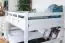 Kinderstockbett 160 x 190 cm | Massivholz: Buche | Weiß Lackiert | umbaubar in 2 Einzelbetten | Premium-Qualität | inkl. Rollroste Abbildung