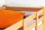Funktions-Stockbett 90 x 200 cm mit 2 Schubkästen als Stauraum | Massivholz: Buche | Natur Lackiert | umbaubar in zwei Einzelbetten | Premium-Qualität | inkl. Rollroste Abbildung