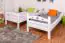 Kinderstockbett 90 x 200 cm | Massivholz: Buche | Weiß Lackiert | umbaubar in 2 Einzelbetten | Premium-Qualität | inkl. Rollroste Abbildung