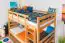 Kinderstockbett 120 x 190 cm | Massivholz: Buche | Natur Lackiert | umbaubar in 2 Einzelbetten | Premium-Qualität | inkl. Rollroste Abbildung